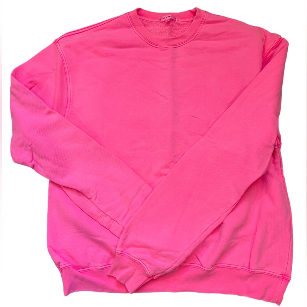 Good American Women’s Bright Pink Crewneck Sweatshirt